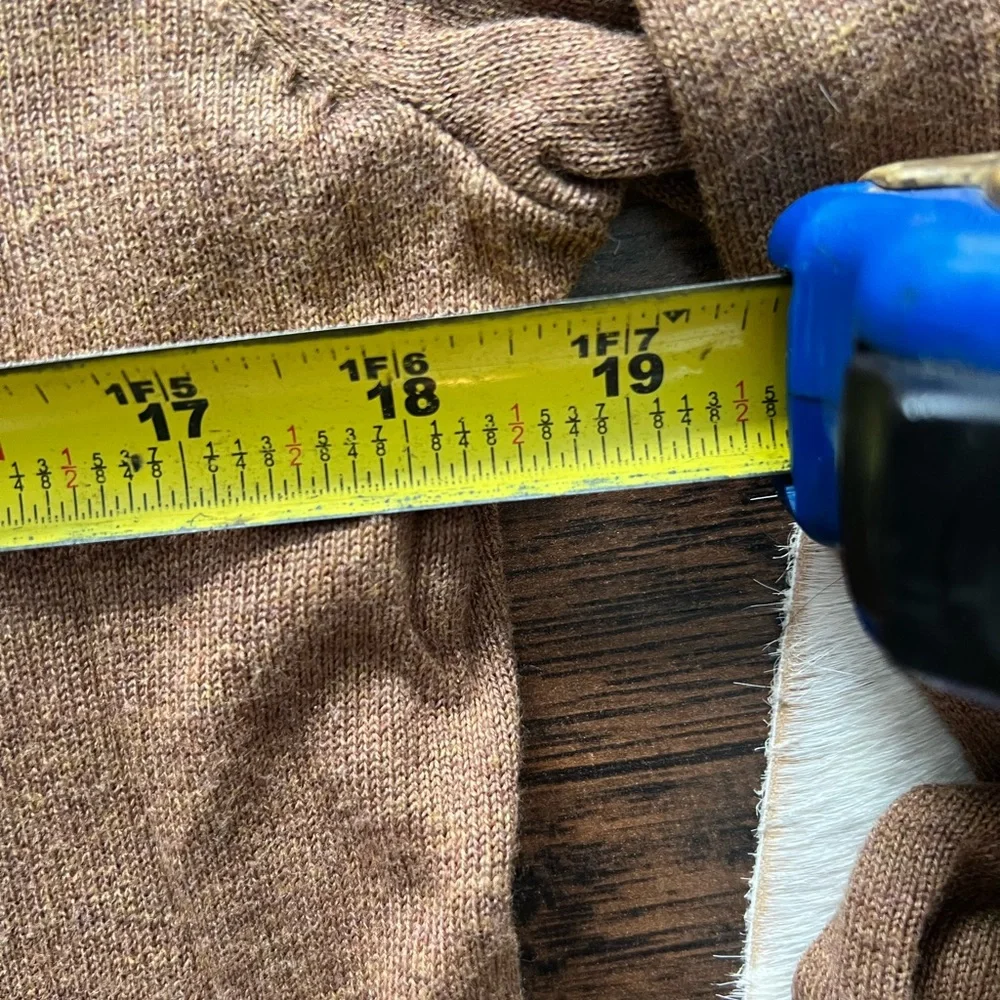 J. Crew Tan Long Sleeve Knit Polo - Picture 4 of 6